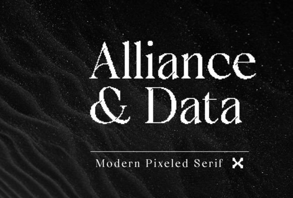 Alliance Data: A Serif Font with Pixelated Charm