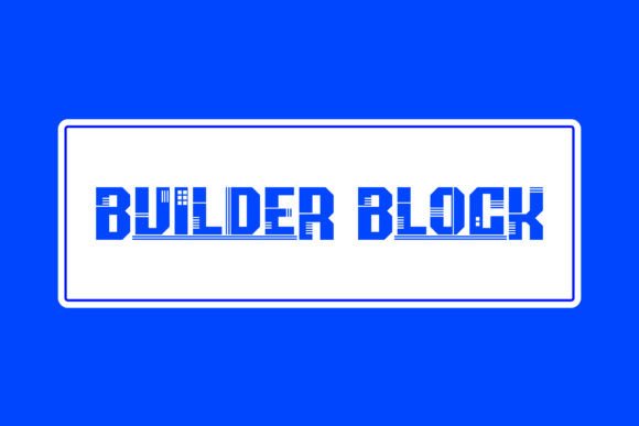 Builder Block: A Bold Font for Creative Projects