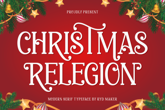 Christmas Relegion: A Serif Font for Holiday Design