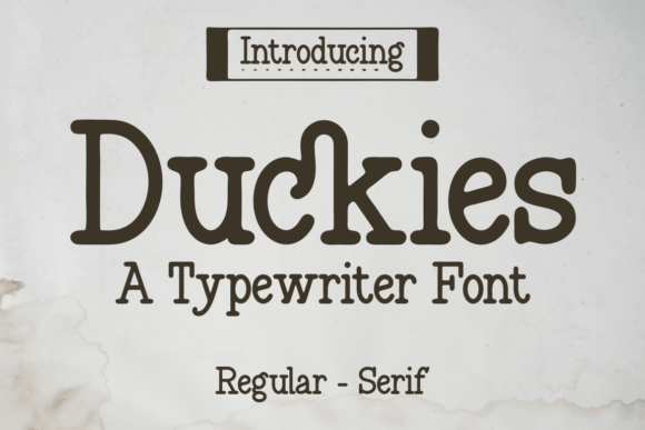 Duckies: A Modern Sans Serif