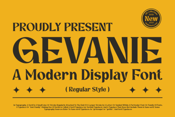 Gevanie: A Modern Serif Display Font for Editorial Design