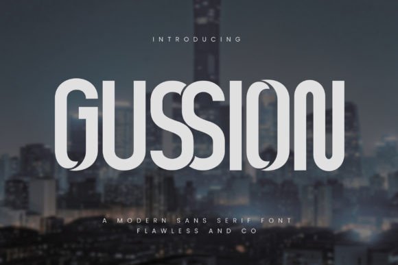 Gussion Font for Editorial Design