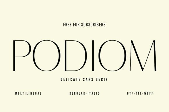 Podiom: A Modern Typeface for Elegant Design