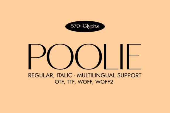 Poolie: A Modern Sans Serif for Editorial Design
