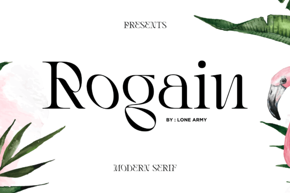 Rogain Font: Elegant & Tropical for Crafts